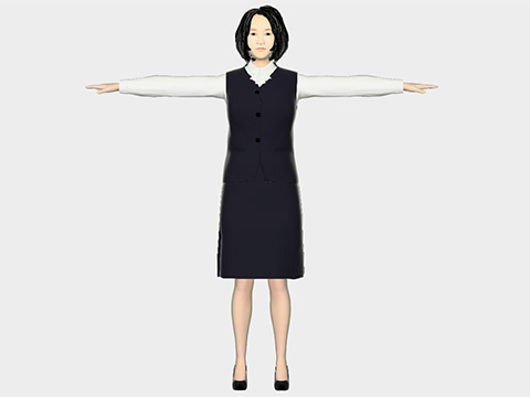 青年 女性 (制服)