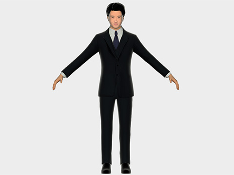 中年 男性 (スーツ)