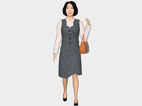 中年 女性(制服)
