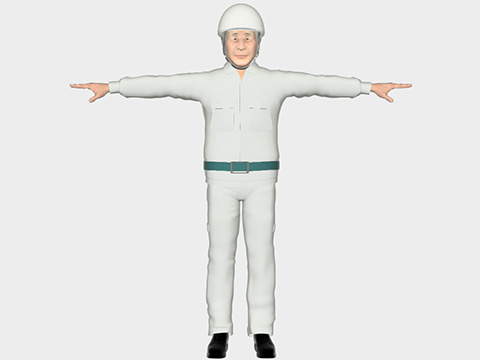 高齢 男性 (作業服)