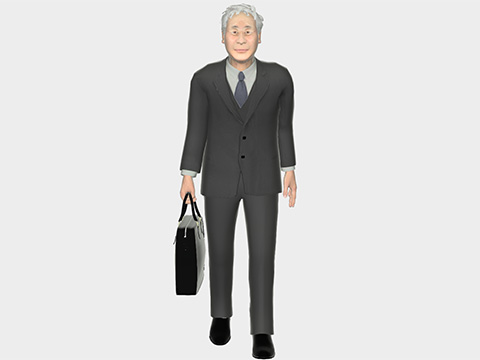 高齢 男性 (スーツ)