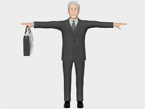高齢 男性 (スーツ)