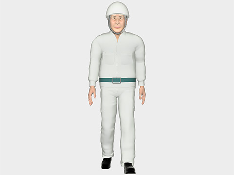 高齢 男性 (作業服)
