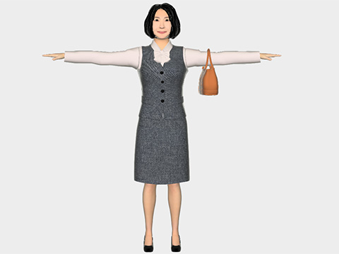 中年 女性 (制服)
