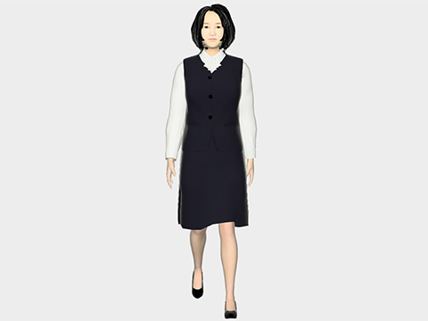 青年 女性 (制服)